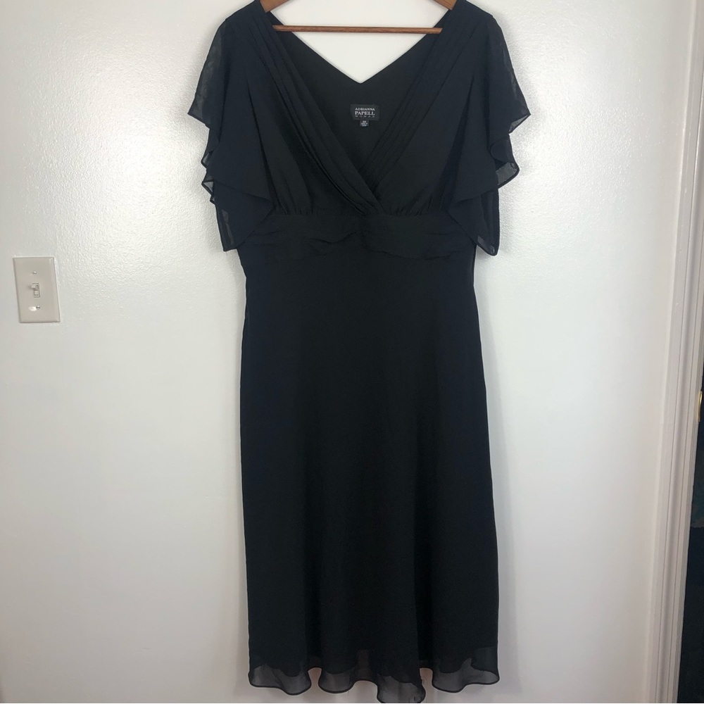 Adrianna Papell Woman Chifon Ruffle Dress Size 16W